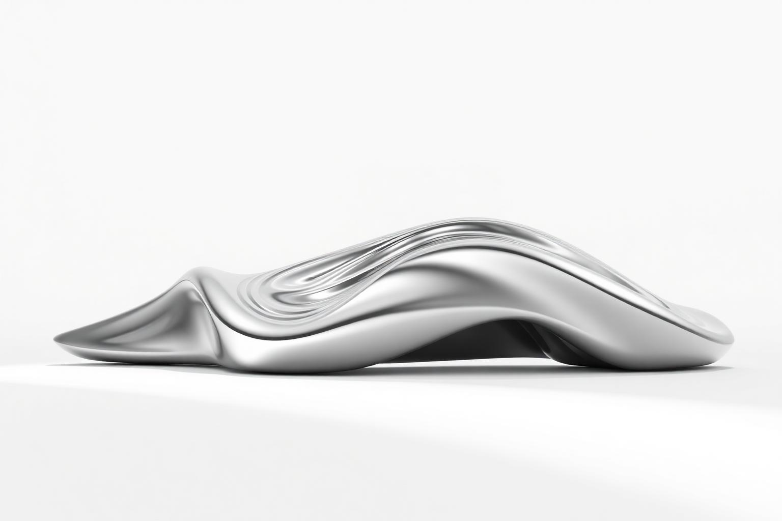 A crisp luminous chrome surface — clarity, speed, and considered form
